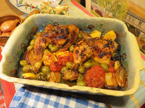 Cuisses de Poulet Rôties aux olives et citron par la Mère Mitraille
