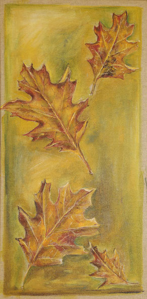 Blätter im Herbst, Acryl
