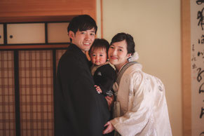 フォトウェディングや和装前撮りお子様と一緒に撮影
