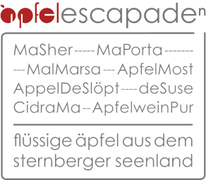 Logo: apfelescapaden fluessige aepfel