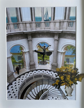 'Gallery Stairs', collage, 29 x 39 cm