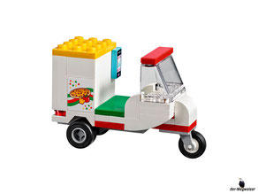 Die  Besonderheit im Lego Paket 41311 ist ein super schneller Roller für die Pizza anlieferung.