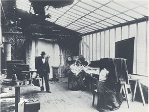   Glashaus-Atelier in Berlin um 1900