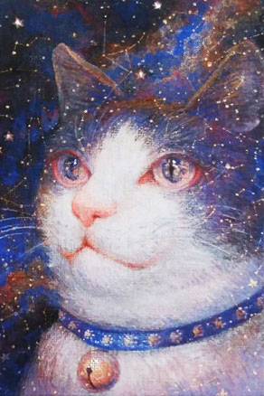 ギャラリー160　中山 てな　なかやま てな　宙猫　10cm × 15cm
