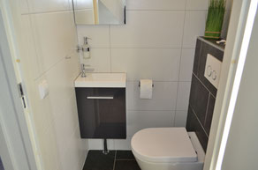 Modernes Gäste WC Ferienhaus Zeeduin