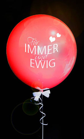 Bubble Ballon Luftballon für immer und ewig Liebe Love Mädchen rosa Hochzeit Braut Geschenk beschriftet Helium Heliumballon personalisiert individuell Namen Versand Wunschbubble