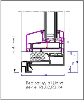 VT-stone dorpel ter plaatse van zijlicht