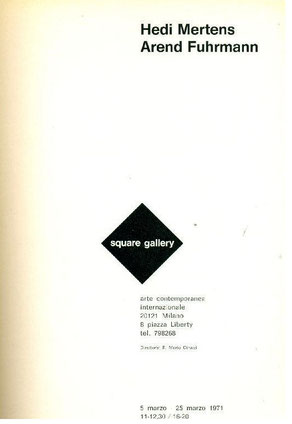 Exhibition brochure by the two artist in Milan, Italy