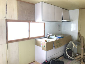 システムキッチン施工
