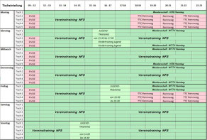 Trainingszeiten Jugend TTK-NATURFREUNDE-STADLAU