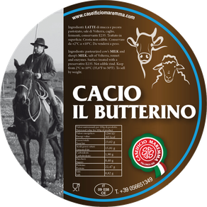 maremma mixed mix cow cow’s sheep sheep’s cheese dairy caseificio tuscany tuscan spadi follonica label italian origin milk italy fresh cacio misto il butterino