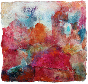 Tagebild Marrakesh, Mischtechnik, 15 x 15, 3/14