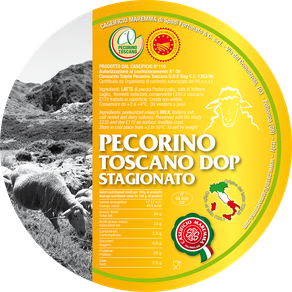 maremma pecora formaggio pecorino caseificio toscano toscana spadi follonica etichetta italiano origine latte italia DOP dop stagionato