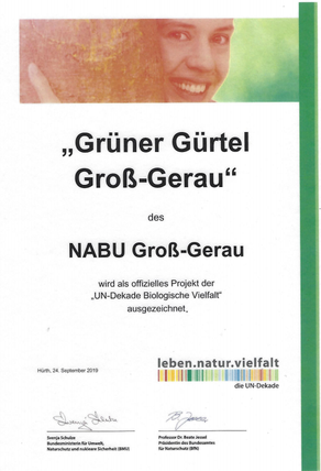 Urkunde Ehrenamtpreis