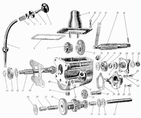 Getriebe Schaltgetriebe Moskwitsch M400-420, M401-420, Opel Kadett K38. Gearbox Moskvich M400-420, M401-420, Opel Kadett K38. Коробка переключения передач КПП автомобиля Москвич М400-420, М401-420, Опель Кадет К38.