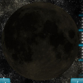 So sah der Neumond heute Morgen aus (Bildquelle vom App "Live Moon")