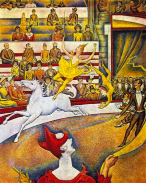 Dictée - Le CIRQUE, de Georges SEURAT - Ce2 tableau