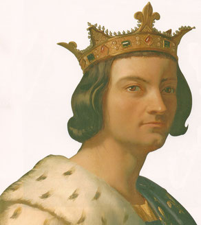 Portrait de Philippe III, roi de France. Tableau de Pierre-Jules Jollivet, XIXe siècle. TEMPLE DE PARIS