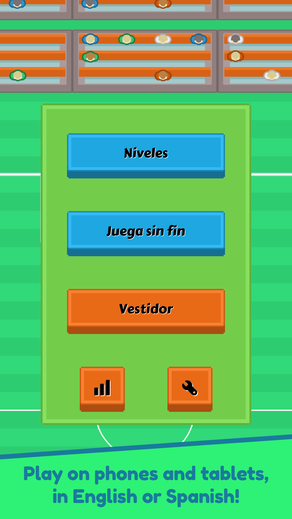 Super Silly Soccer lets you see how well you're playing the game!