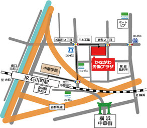　地図：石川町駅からのアクセス　　　（クリックすると拡大表示されます）