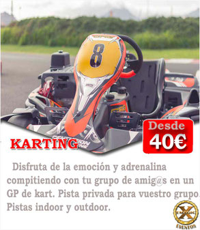 carrera de kart en el circuito de tenerife
