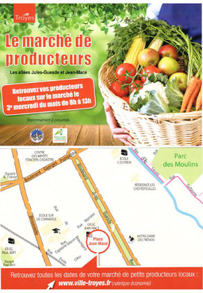 Marché mensuel de produits locaux de l'Aube à Troyes. retrouvez-y notre quinoa Grains de nature !