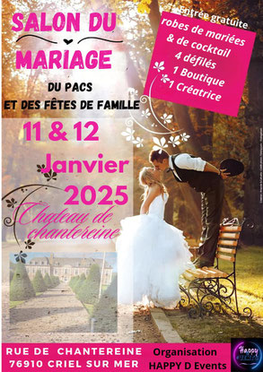 Salon du mariage, du PACS et des fêtes de famille à Criel-sur-Mer - 11 et 12 Janvier 2025
