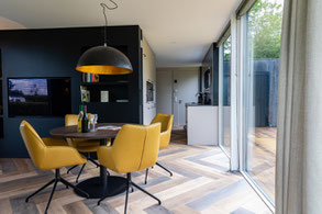 Vakantiehuisje in Drenthe woonkamer