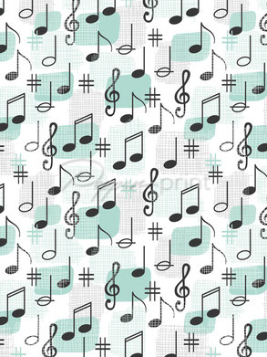 Pepperprint Surface Pattern Music Notes Melody