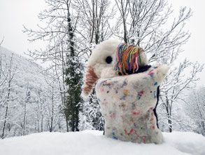 Idols, sculpture en feutre de laine, 2025