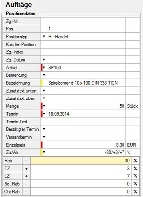 Werzeughandel Rabatt Zuschläge