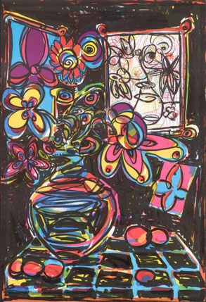 2016 Blumenstilleben mit Früchten No. 60