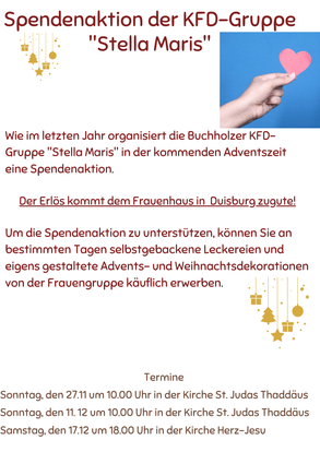 Spendenaktion der kfd Gruppe "Stella Maris"