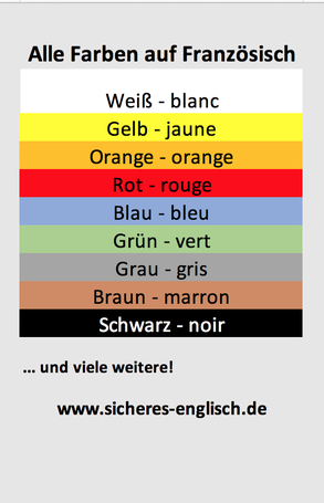 Farben auf Französisch