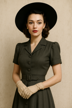 vintage mode, 1940er jahre, 40er jahre, 40s style. powderroom vintageboutique zuerich
