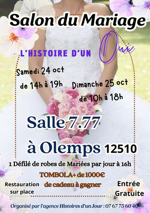 Salon du Mariage "L'Histoire d'un Oui" - 24 et 25 Octobre 2026