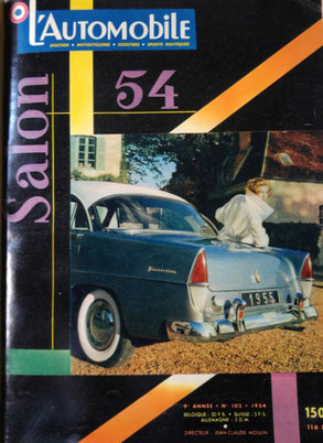 Simca Vedette Versailles sur page de couverture de l'automobile