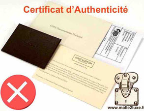 Certificat authenticité louis vuitton on sale