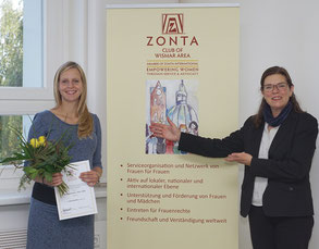 Technikerinnenpreis 2020, Zonta Club Wismar, Elisa Breede, Präsidentin Heidi Wollensak