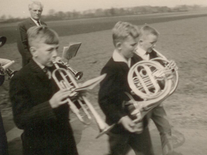 1962: Nachwuchsmusiker bei den "Erler Jäger"
