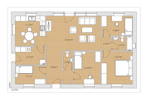 Grundriss Berg-Schwedenhaus Älmhult 100