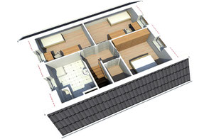 Innenansicht Ausstattung Obergeschoss Nordkap 110