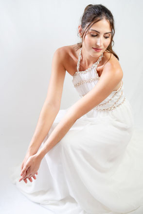 Robe de mariée fluide et élégante