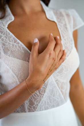 Robe de mariée forme cache-coeur
