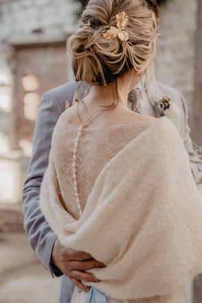 Robe de mariée hivernale