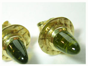 Ohrstecker, 585er Gelbgold, mit Turmalinen