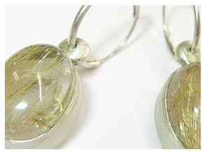 Ohrhänger, Silber mit Rutilquarzen