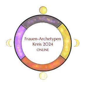 Logo Frauen-Archetypen-Kreis 2024 Online von Ann Tizziani und Inga Dalhoff