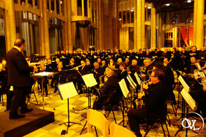 Lens orchestre à vents harmonie municipale concert band wind orchestra concert basilique Koebelberg Bruxelle roi des Belges Albert II reine Paola