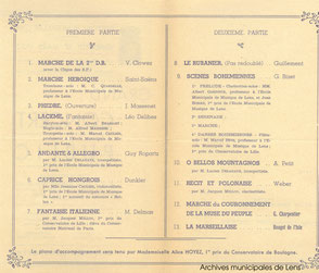 Lens Harmonie Municipale Orchestre à Vents article presse journal
